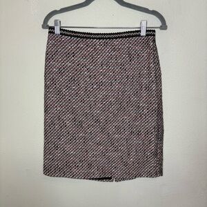 Talbots Black and Pink Pencil Skirt